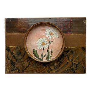 Lori Siebert Decor Wall Hanging Plaque Daisy Wooden EUC